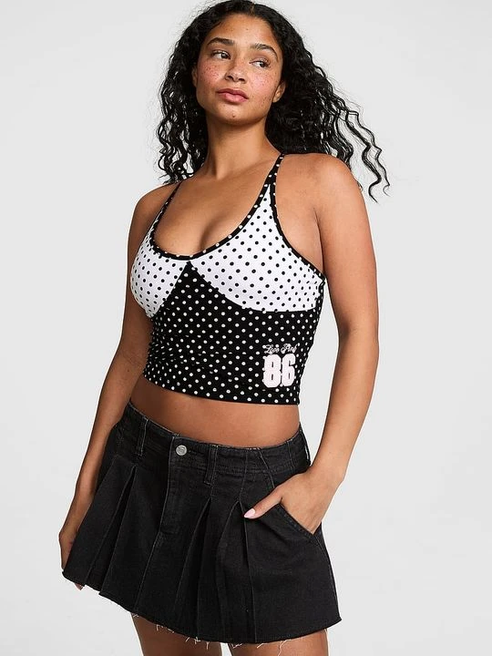 Zdjęcie produktu PINK Top All-Day Cotton z biustonoszem racerback Victoria's Secret