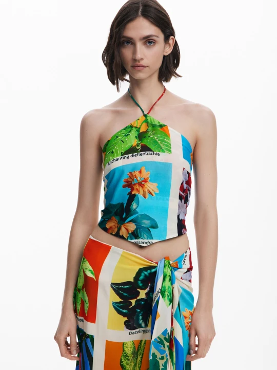 Zdjęcie produktu Top z węzłem pocztówki Tyler McGillivary Desigual