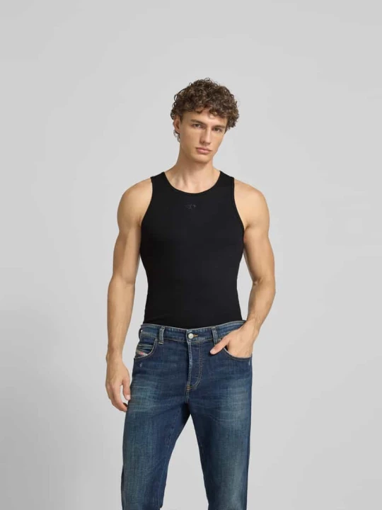 Zdjęcie produktu Top z wyhaftowanym logo Diesel Czarny