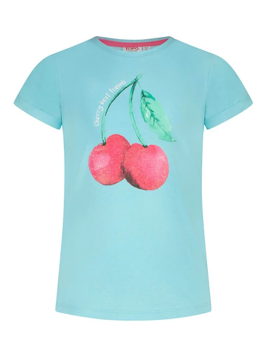 Zdjęcie produktu Topo Koszulka "Cherry" w kolorze błękitnym rozmiar: 104