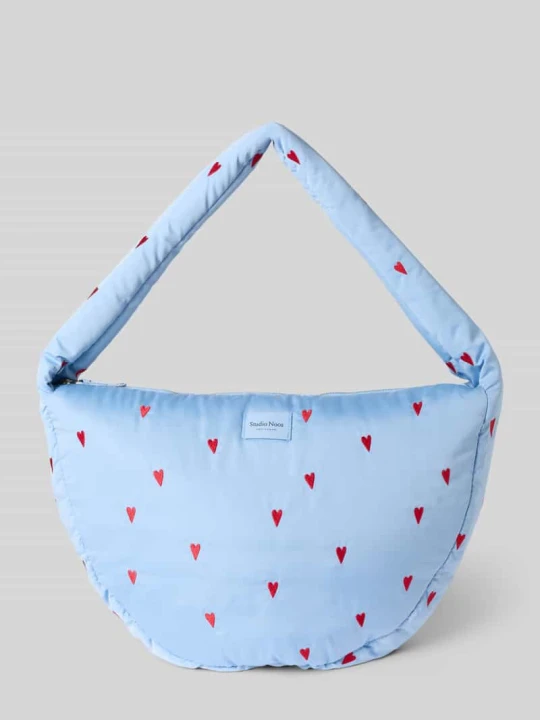 Zdjęcie produktu Torba crossbody z naszywką z logo model 'Puffy' STUDIO NOOS Jasnoniebieski