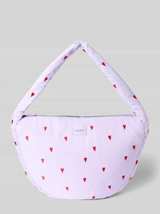 Zdjęcie produktu Torba crossbody z wyhaftowanym motywem na całej powierzchni model 'Puffy' STUDIO NOOS Fioletowy
