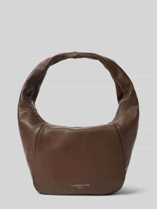Zdjęcie produktu Hobo Bag z detalem z logo Model „FARRAH” Liebeskind Ciemnobrązowy