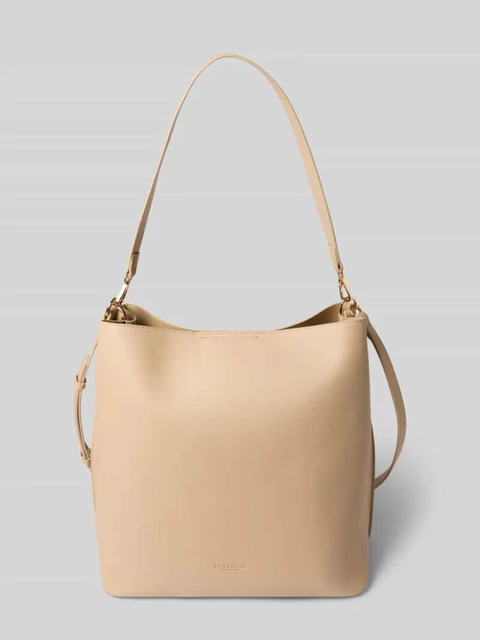 Zdjęcie produktu Torba hobo z imitacji skóry model ‘Nelma’ Seidenfelt Beżowy