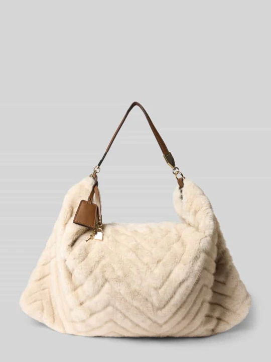 Zdjęcie produktu Torba hobo ze sztucznego futra Liu Jo Złamany biały