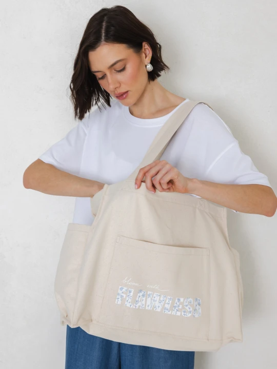 Zdjęcie produktu TORBA KAREN "ŁĄKA" ECRU One size - Flawless