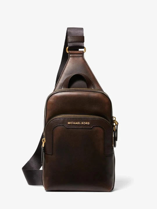 Zdjęcie produktu Torba kurierska Hudson z polerowanej skóry Michael Kors CZEKOLADOWY (Brązowy)