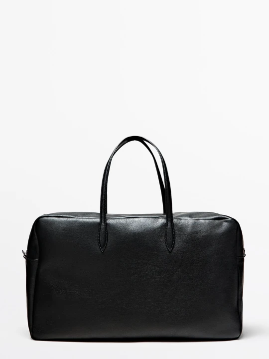 Zdjęcie produktu Podróżna Torba Xl Ze Skóry Nappa - Czarny - Massimo Dutti - Female