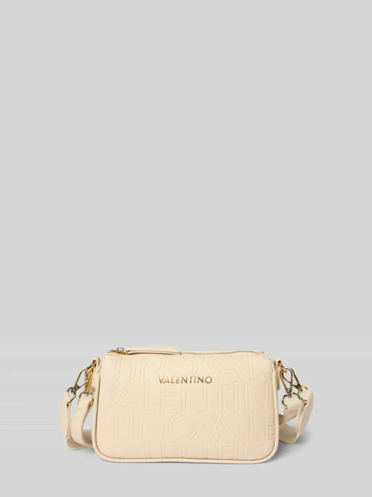 Zdjęcie produktu Torba na długim pasku z detalem z logo model ‘PANSY’ VALENTINO BAGS Écru