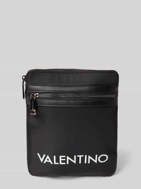 Zdjęcie produktu Torba na długim pasku z nadrukiem z logo model ‘Bandoliera’ VALENTINO BAGS Czarny