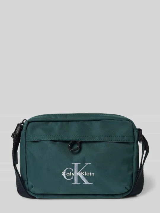 Zdjęcie produktu Torba crossbody z Wyhaftowane logo Calvin Klein Petrol