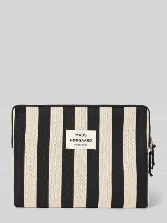 Zdjęcie produktu Torba na laptop z naszywką z logo Mads Nørgaard Czarny