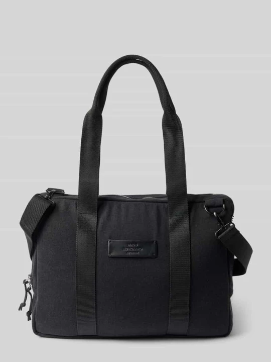Zdjęcie produktu Torba na laptop z naszywką z logo model ‘Boutique’ Mads Nørgaard Czarny