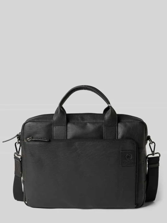 Zdjęcie produktu Torba na laptop z naturalnej skóry bydlęcej model ‘HYDE PARK BRIEFBAG’ Strellson Czarny