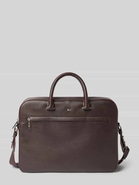 Zdjęcie produktu Torba na laptop z wytłaczane logo model 'Ray_RP_S' Boss Ciemnobrązowy