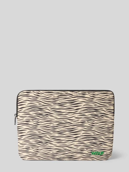 Zdjęcie produktu Torba na laptop z zwierzęcym nadrukiem na całej powierzchni model 'Zebra' WOUF Écru
