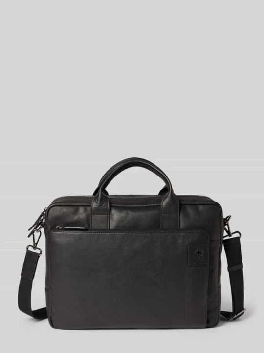 Zdjęcie produktu Torba na laptop ze skóry naturalnej model ‘HYDE PARK’ Strellson Czarny
