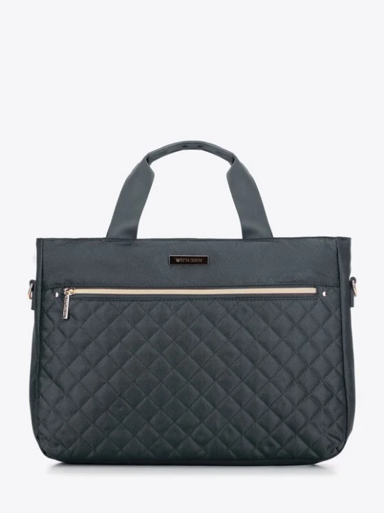 Zdjęcie produktu Torba na laptopa 14'' biznesowa z pikowaniem szara Wittchen