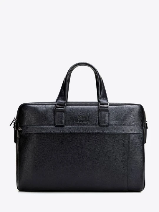Zdjęcie produktu Torba na laptopa 15, 6” ze skóry naturalnej dwukomorowa czarna Wittchen