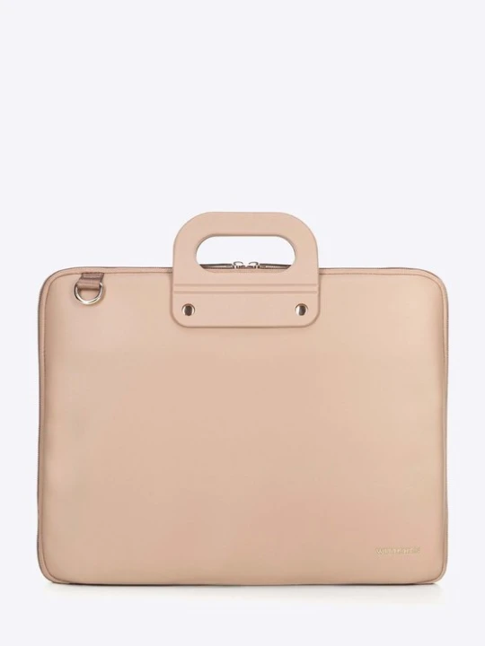 Zdjęcie produktu Torba na laptopa 15” z imitacji skóry beżowa Wittchen