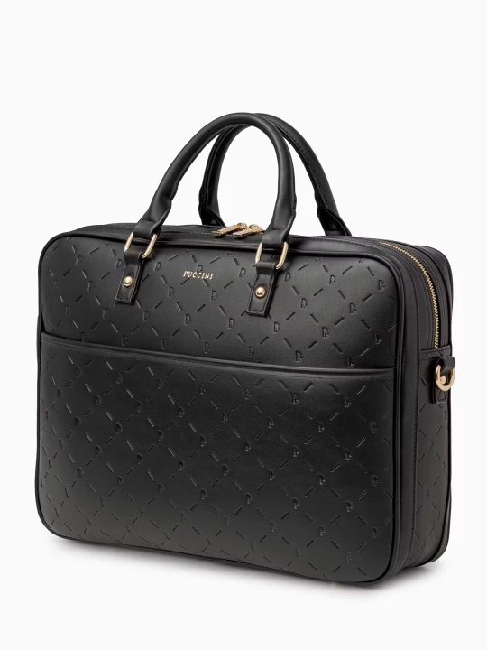 Zdjęcie produktu Torba na laptopa 15'6 cali monogram czarna Puccini
