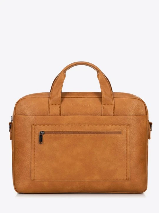 Zdjęcie produktu Torba na laptopa 17" z imitacji skóry brązowa Wittchen