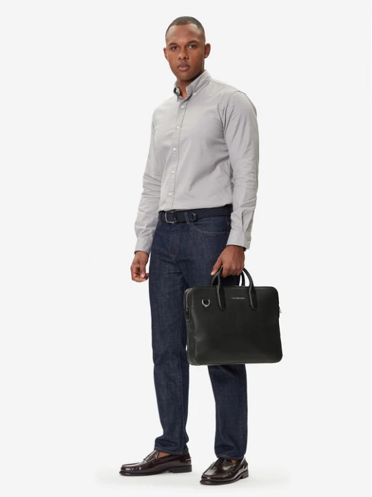 Zdjęcie produktu Torba na laptopa Tommy Hilfiger Th Business Leather Computer Bag AM0AM13642 Czarny
