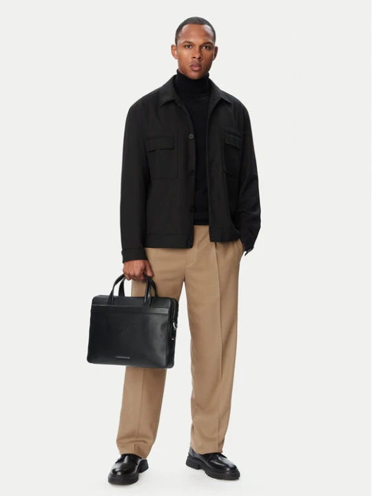 Zdjęcie produktu Torba na laptopa Tommy Hilfiger Th Business Leather Computer Bag AM0AM14731 Czarny