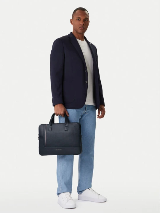 Zdjęcie produktu Torba na laptopa Tommy Hilfiger Th Central Slim Computer Bag AM0AM13631 Granatowy