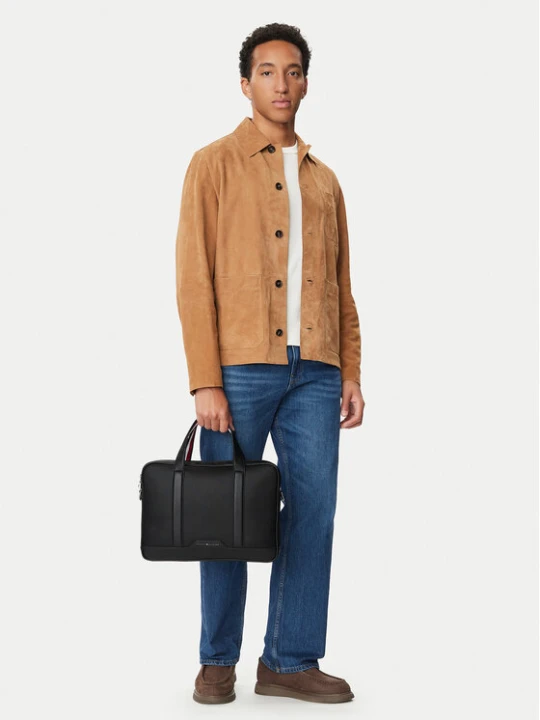 Zdjęcie produktu Torba na laptopa Tommy Hilfiger Th Textured Computer Bag AM0AM14726 Czarny
