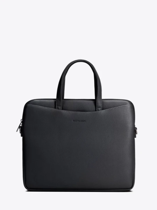 Zdjęcie produktu Torba na laptopa z ekoskóry 13–14 cali czarna Wittchen