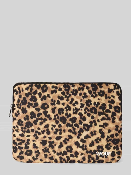 Zdjęcie produktu Torba na laptopa z nadrukiem animal allover model 'Feline' WOUF Czarny