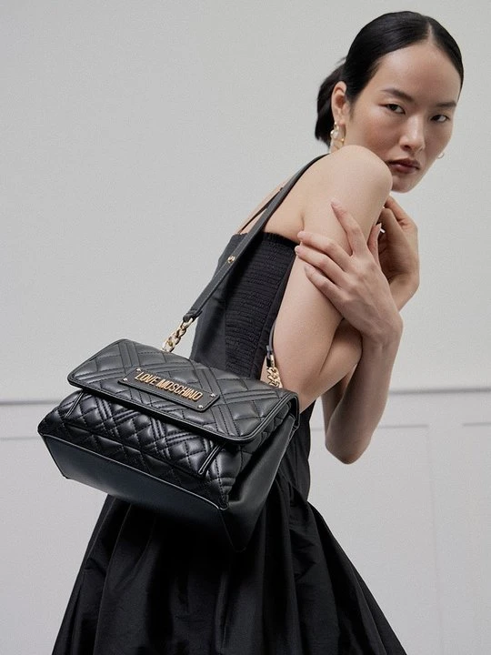 Zdjęcie produktu Torba na ramię LOVE MOSCHINO antracytowy melanż