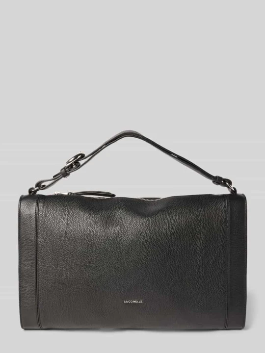 Zdjęcie produktu Torba na ramię z aplikacją z logo model ‘Elinor’ Coccinelle Czarny