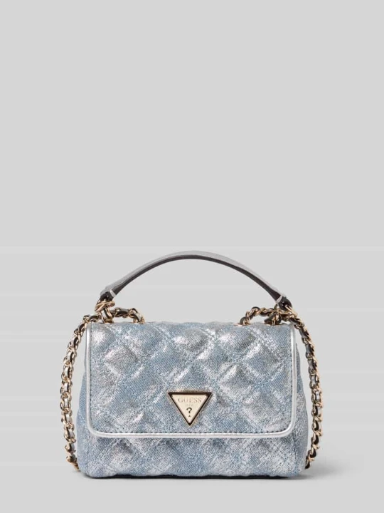 Zdjęcie produktu Torba na ramię z aplikacją z logo model 'Giully' Guess Jeansowy niebieski