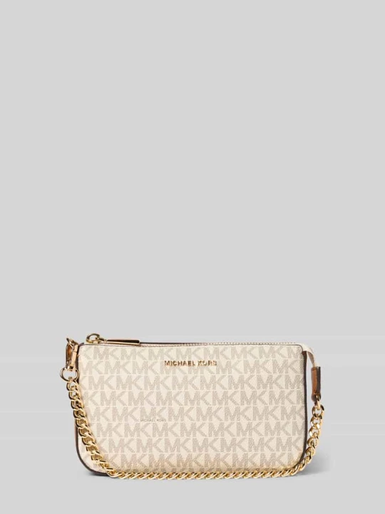 Zdjęcie produktu Torba na ramię z aplikacją z logo model 'Jet Set' Michael Kors Złamany biały