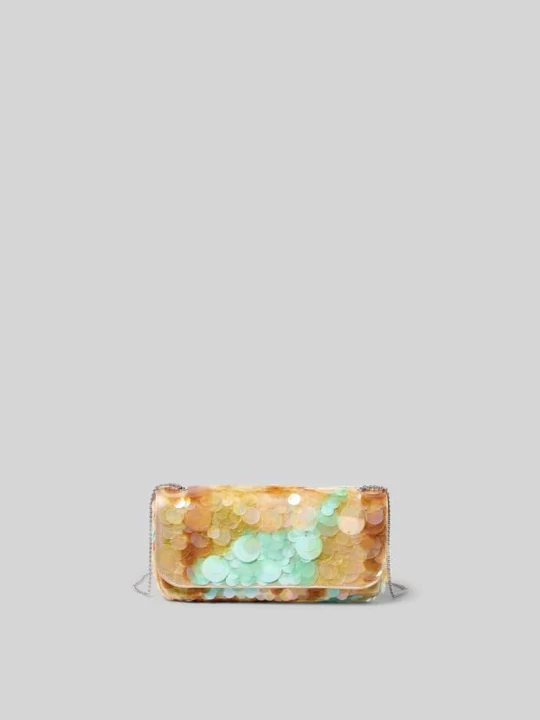 Zdjęcie produktu torba na ramię z cekinowym obszyciem na całej powierzchni Paco Rabanne Jasnobrązowy