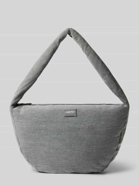 Zdjęcie produktu Torba na ramię z czystej bawełny z tkaniny stylizowanej na denim STUDIO NOOS Średnioszary