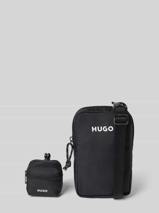 Zdjęcie produktu torba na ramię z detal z logo i mini saszetką Hugo Czarny