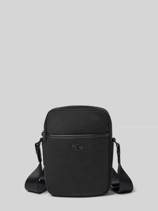 Zdjęcie produktu Torba na ramię z detal z logo Lacoste Czarny