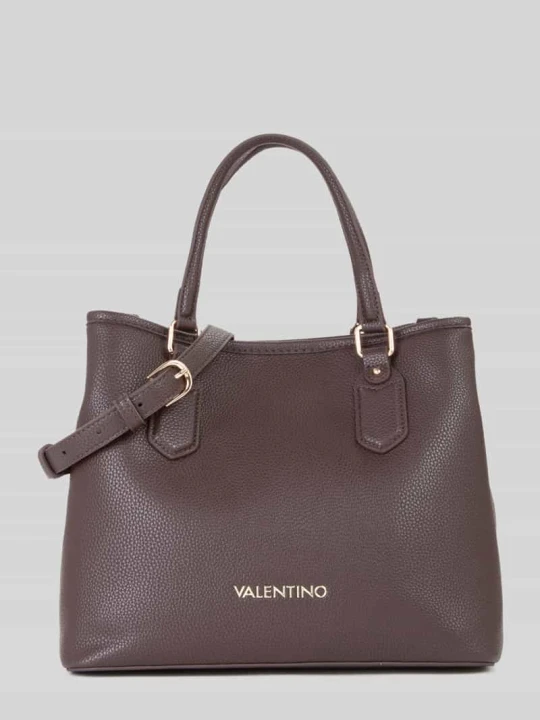 Zdjęcie produktu Torba shopper z detal z logo model 'BRIXTON' VALENTINO BAGS Ciemnobrązowy