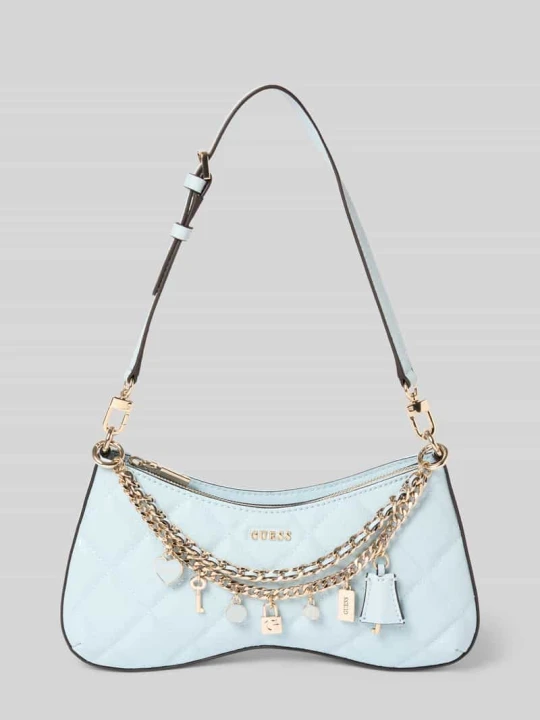 Zdjęcie produktu Torba na ramię z detal z logo model 'Libby' Guess Jasnoniebieski