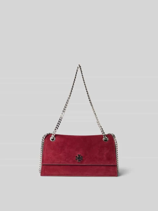 Zdjęcie produktu Torba na ramię z detal z logo Tory Burch Ciemnoczerwony