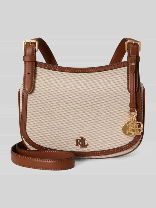 Zdjęcie produktu torba na ramię z detal z logo z płótna żaglowego Lauren Ralph Lauren Beżowy