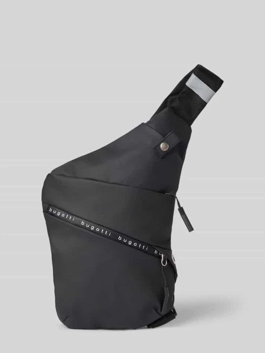 Zdjęcie produktu Torba na ramię z detalami logo model 'Blanc Delight Body Safe' Bugatti Czarny