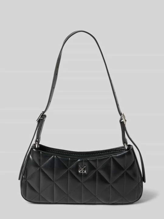 Zdjęcie produktu Torba na ramię z detalem z logo model "Quilted" Calvin Klein Czarny