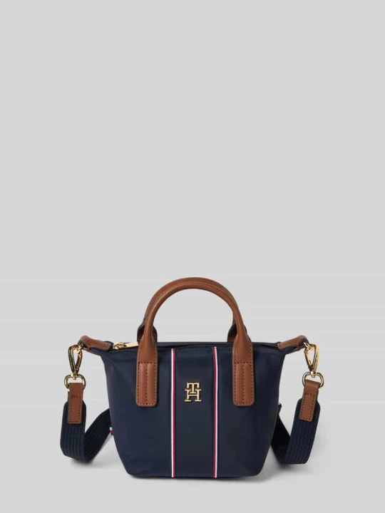 Zdjęcie produktu Torba na ramię z haftowanymi paskami w kontrastowym kolorze Tommy Hilfiger