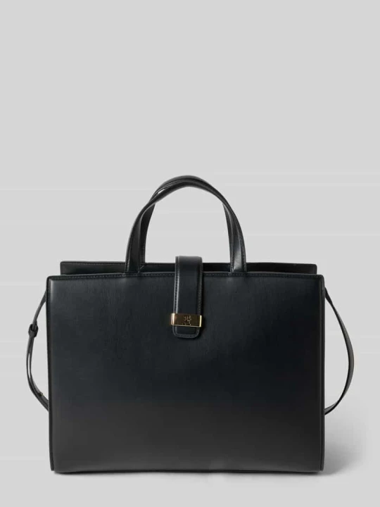 Zdjęcie produktu Torba na ramię z imitacji skóry model ‘HERITAGE SATCHEL’ Tommy Hilfiger Czarny