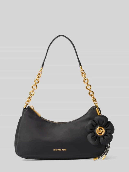 Zdjęcie produktu Torba na ramię z kwiatowym dodatkiem model 'Nolita' Michael Kors Czarny