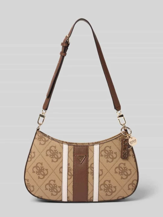 Zdjęcie produktu Torba na ramię z materiał skóropodobny model 'Noelle' Guess Koniakowy
